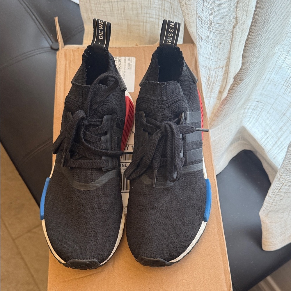 adidas Black and Blue Sneakers